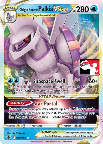 Image for Origin Forme Palkia VSTAR (040/189) [Prize Pack Series Cards]