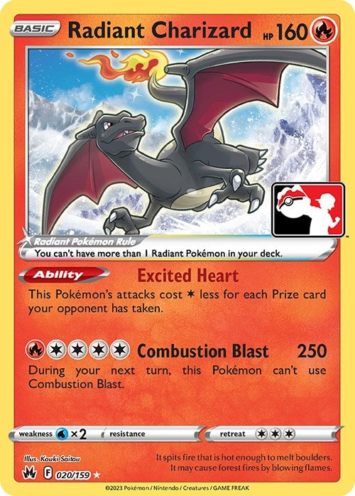 Image for Radiant Charizard (020/159) [Prize Pack Series Cards]