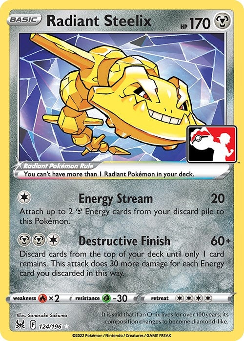 Image for Radiant Steelix (124/196) [Prize Pack Series Cards]