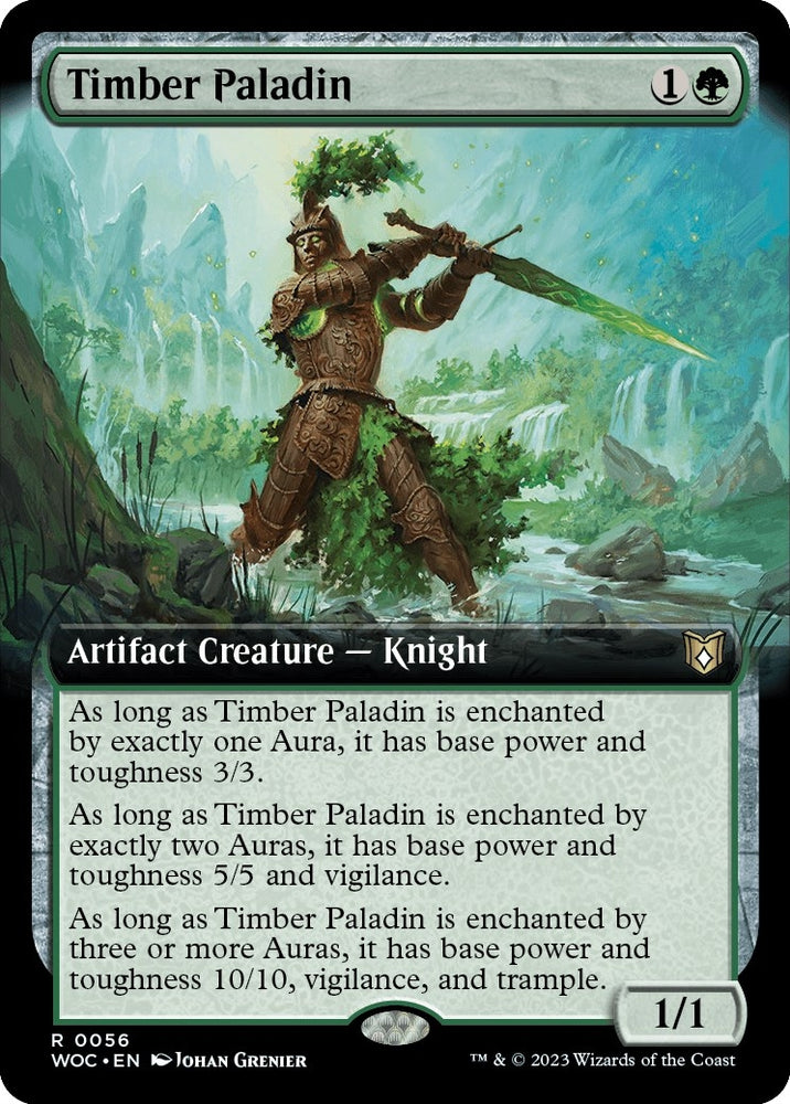 Image for Timber Paladin (Extended Art) (56) [Commander: Wilds of Eldraine]