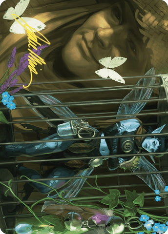 Image for Cooped Up Art Card (Gold-Stamped Signature) (1) [Art Series: Wilds of Eldraine]