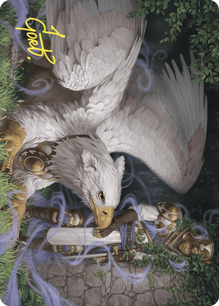 Image for Dutiful Griffin Art Card (Gold-Stamped Signature) (3) [Art Series: Wilds of Eldraine]