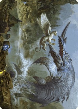Image for Horned Loch-Whale Art Card (6) [Art Series: Wilds of Eldraine]