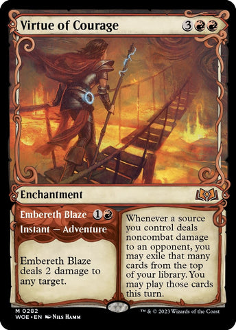 Image for Virtue of Courage (Showcase) (282) [Wilds of Eldraine]