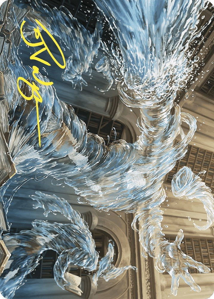 Image for Splashy Spellcaster Art Card (Gold-Stamped Signature) (9) [Art Series: Wilds of Eldraine]