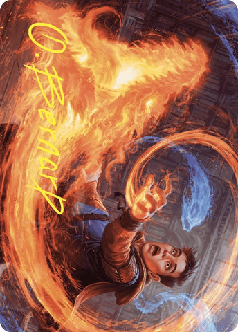 Image for Frantic Firebolt Art Card (Gold-Stamped Signature) (16) [Art Series: Wilds of Eldraine]