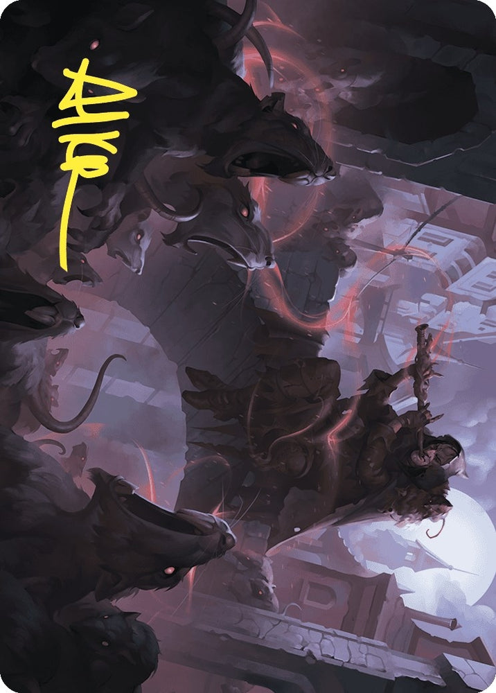 Image for Gnawing Crescendo Art Card (Gold-Stamped Signature) (17) [Art Series: Wilds of Eldraine]