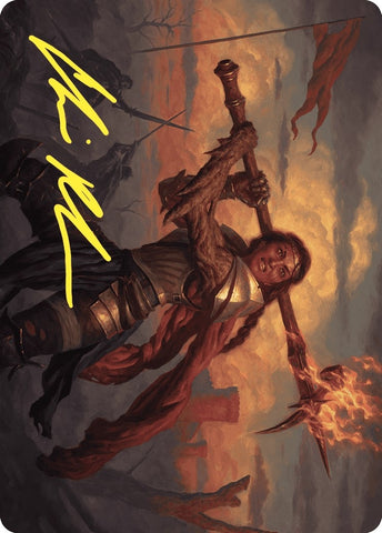 Image for Imodane, the Pyrohammer Art Card (Gold-Stamped Signature) (18) [Art Series: Wilds of Eldraine]