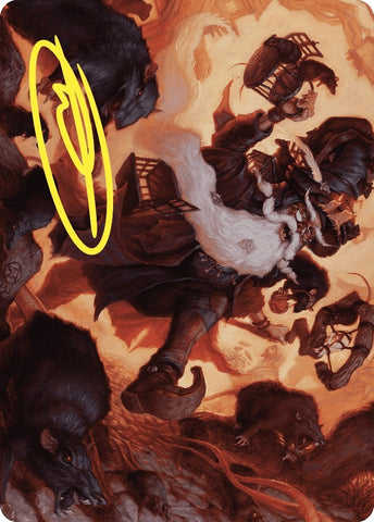 Image for Tattered Ratter Art Card (Gold-Stamped Signature) (20) [Art Series: Wilds of Eldraine]