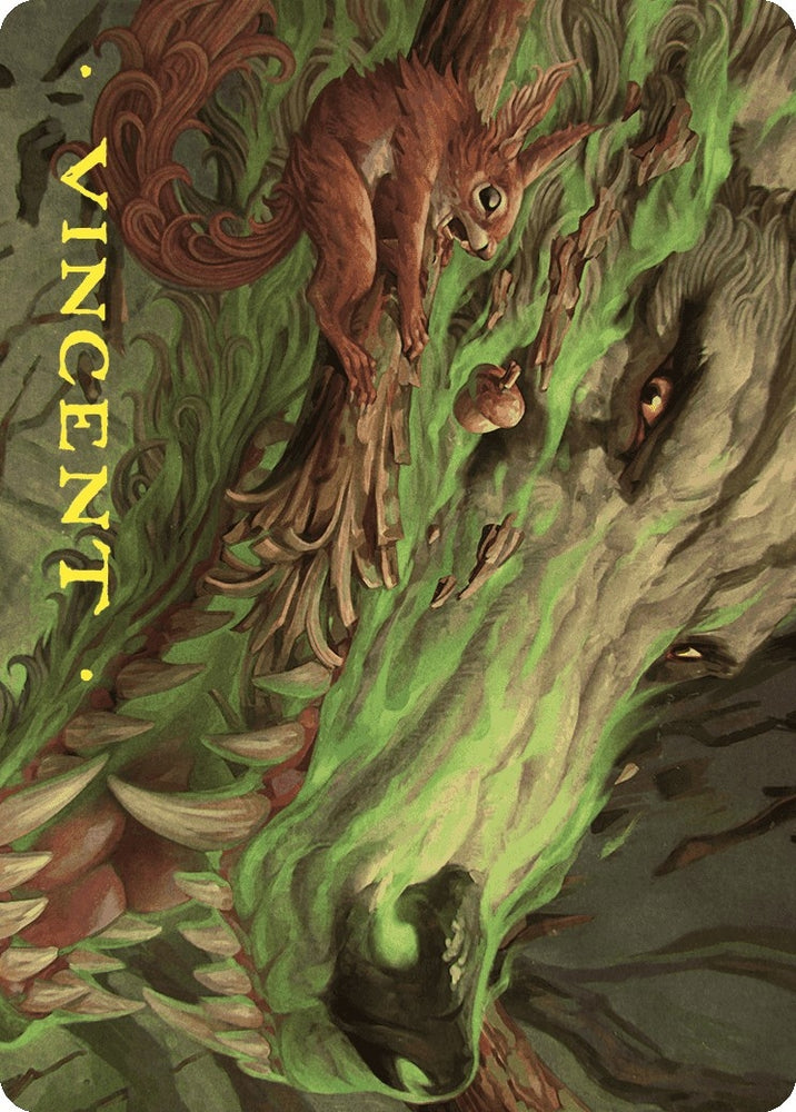 Image for Leaping Ambush Art Card (Gold-Stamped Signature) (26) [Art Series: Wilds of Eldraine]