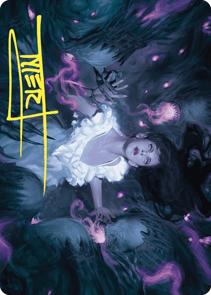Image for Neva, Stalked by Nightmares Art Card (Gold-Stamped Signature) (30) [Art Series: Wilds of Eldraine]