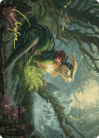 Image for Elusive Otter Art Card (Gold-Stamped Signature) (37) [Art Series: Wilds of Eldraine]