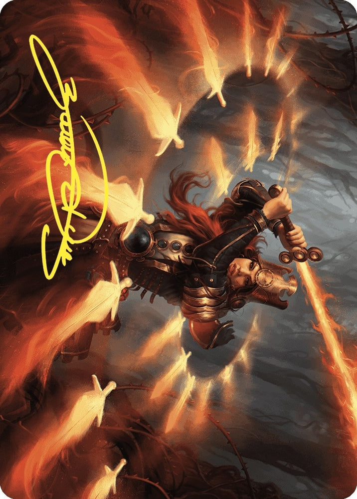 Image for Heartflame Duelist Art Card (Gold-Stamped Signature) (38) [Art Series: Wilds of Eldraine]
