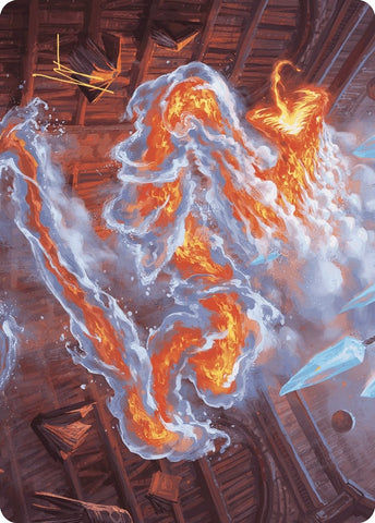 Image for Scalding Viper Art Card (Gold-Stamped Signature) (41) [Art Series: Wilds of Eldraine]