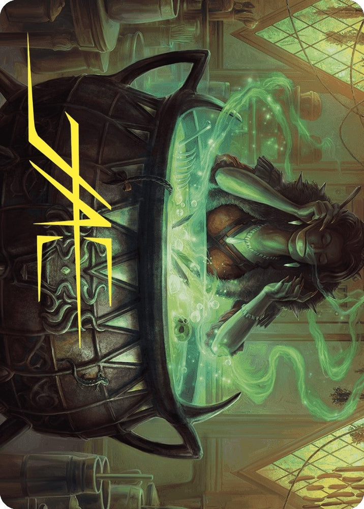 Image for Agatha's Soul Cauldron Art Card (Gold-Stamped Signature) (42) [Art Series: Wilds of Eldraine]