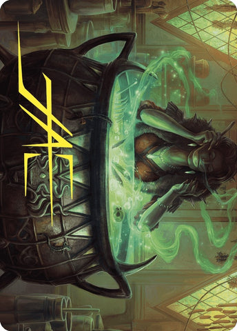 Image for Agatha's Soul Cauldron Art Card (Gold-Stamped Signature) (42) [Art Series: Wilds of Eldraine]