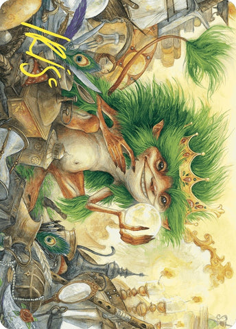 Image for Knickknack Ouphe Art Card (Gold-Stamped Signature) (50) [Art Series: Wilds of Eldraine]