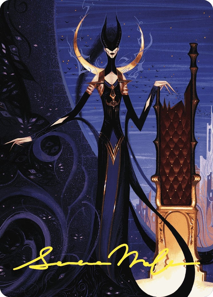 Image for Ashiok, Wicked Manipulator Art Card (57/81) (Gold-Stamped Signature) (57) [Art Series: Wilds of Eldraine]