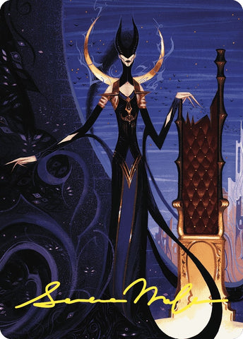 Image for Ashiok, Wicked Manipulator Art Card (57/81) (Gold-Stamped Signature) (57) [Art Series: Wilds of Eldraine]