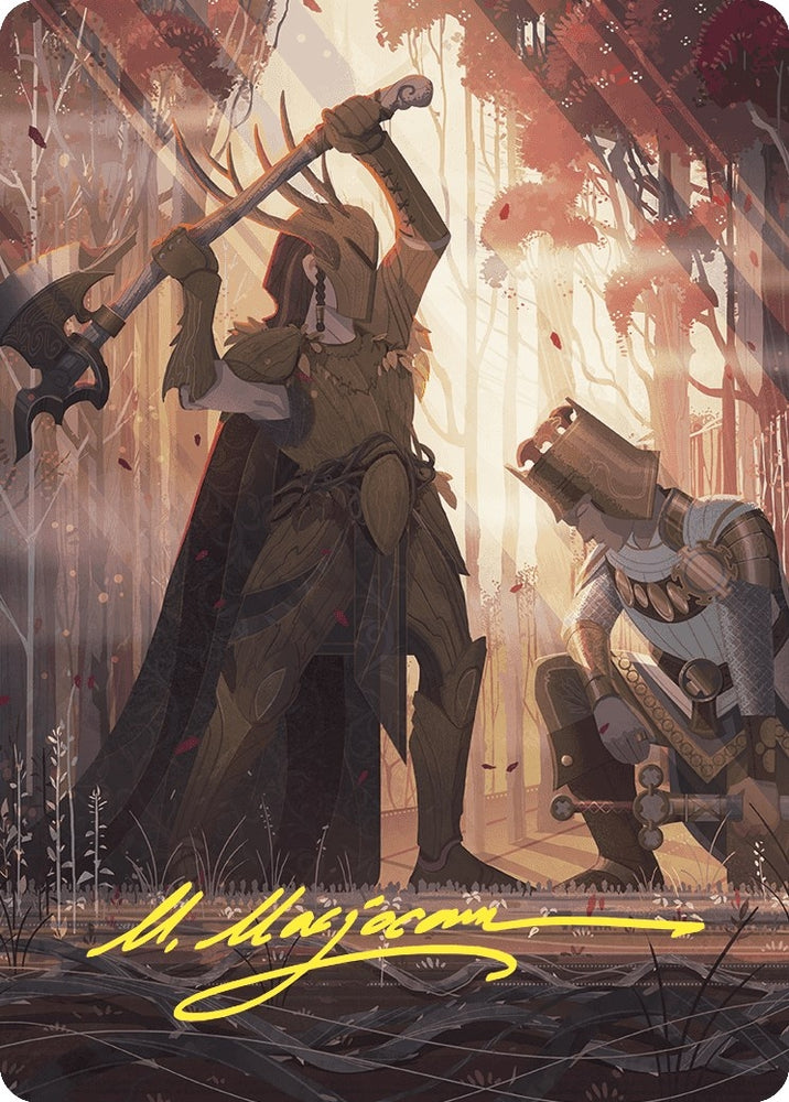 Image for Karmic Justice Art Card (Gold-Stamped Signature) (62) [Art Series: Wilds of Eldraine]