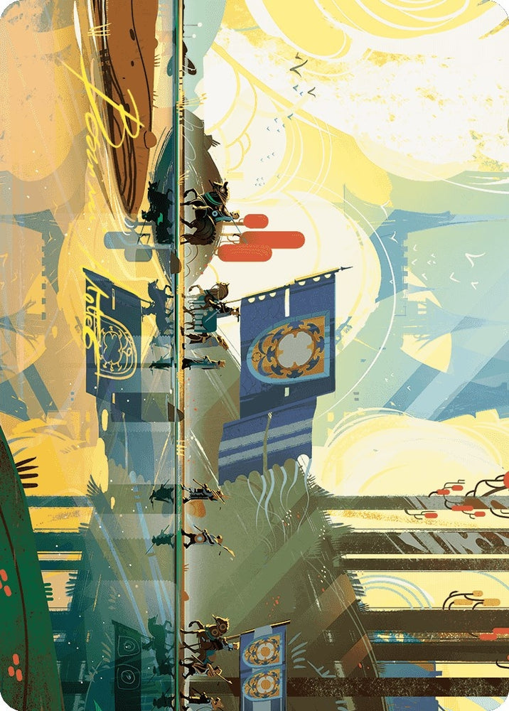 Image for Knightly Valor Art Card (Gold-Stamped Signature) (63) [Art Series: Wilds of Eldraine]