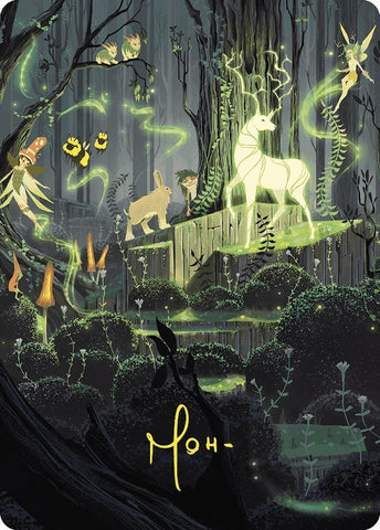 Image for Primal Vigor Art Card (Gold-Stamped Signature) (74) [Art Series: Wilds of Eldraine]