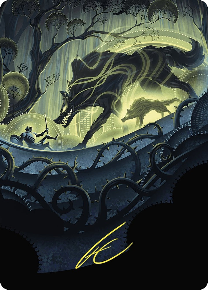 Image for Unnatural Growth Art Card (Gold-Stamped Signature) (75) [Art Series: Wilds of Eldraine]