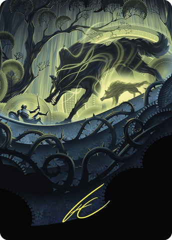 Image for Unnatural Growth Art Card (Gold-Stamped Signature) (75) [Art Series: Wilds of Eldraine]