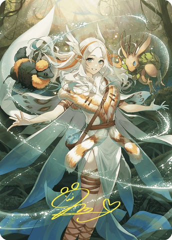 Image for Greater Auramancy Anime Art Card (Gold-Stamped Signature) (76) [Art Series: Wilds of Eldraine]