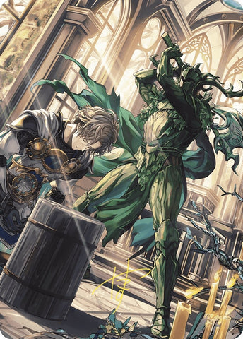 Image for Karmic Justice Anime Art Card (Gold-Stamped Signature) (77) [Art Series: Wilds of Eldraine]