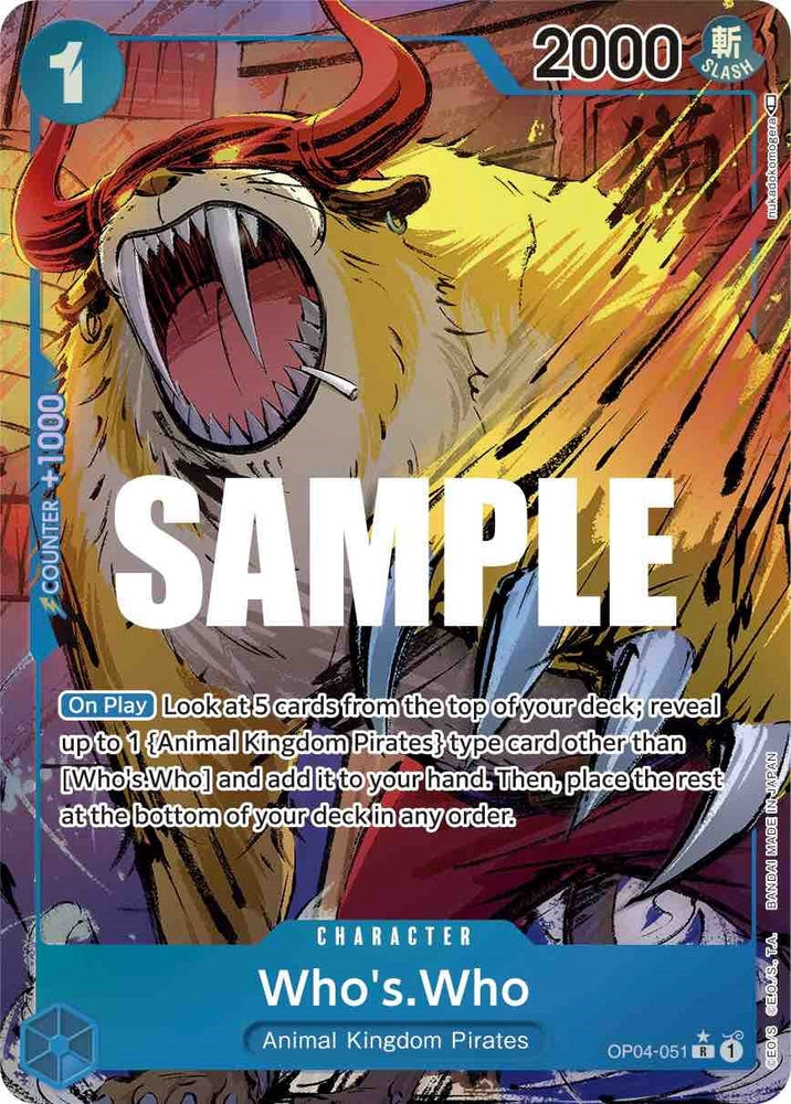 Image for Who's.Who (Alternate Art) (OP04-051) - One Piece Card Game