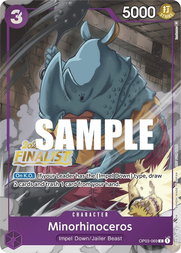 Minorhinoceros (Online Regional 2023) [Finalist] (OP03-069) (One Piece Promotion Cards)