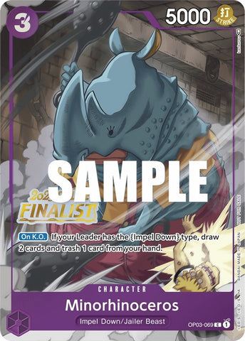 Minorhinoceros (Online Regional 2023) [Finalist] (OP03-069) (One Piece Promotion Cards)