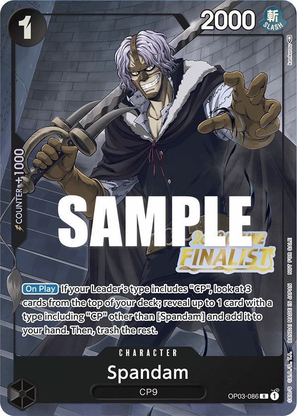 Image for Spandam (Online Regional 2023) [Finalist] (OP03-086) - One Piece Card Game