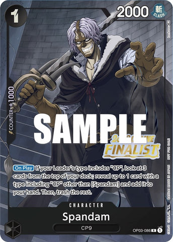 Image for Spandam (Online Regional 2023) [Finalist] (OP03-086) - One Piece Card Game
