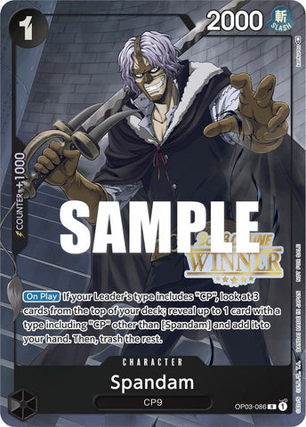 Image for Spandam (Online Regional 2023) [Winner] (OP03-086) (One Piece Promotion Cards) - One Piece Card Game