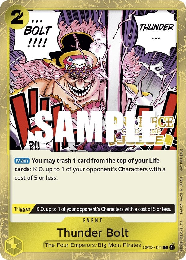 Image for Thunder Bolt (Judge Pack Vol. 2) (OP03-121) - One Piece Card Game