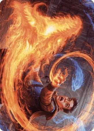 Image for Frantic Firebolt Art Card (16) [Art Series: Wilds of Eldraine]