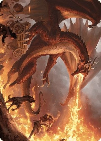 Image for Realm-Scorcher Hellkite Art Card (19) [Art Series: Wilds of Eldraine]
