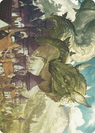 Beanstalk Wurm Art Card (23) [Art Series: Wilds of Eldraine]