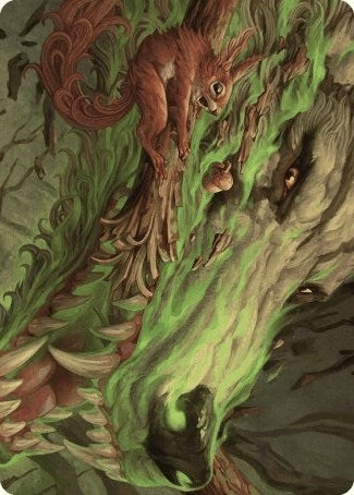 Image for Leaping Ambush Art Card (26) [Art Series: Wilds of Eldraine]