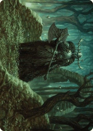 Image for Mosswood Dreadknight Art Card (40) [Art Series: Wilds of Eldraine]