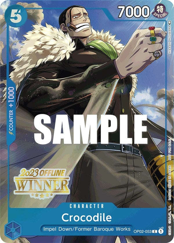 Crocodile (Offline Regional 2023) [Winner] (OP02-053) (One Piece Promotion Cards)