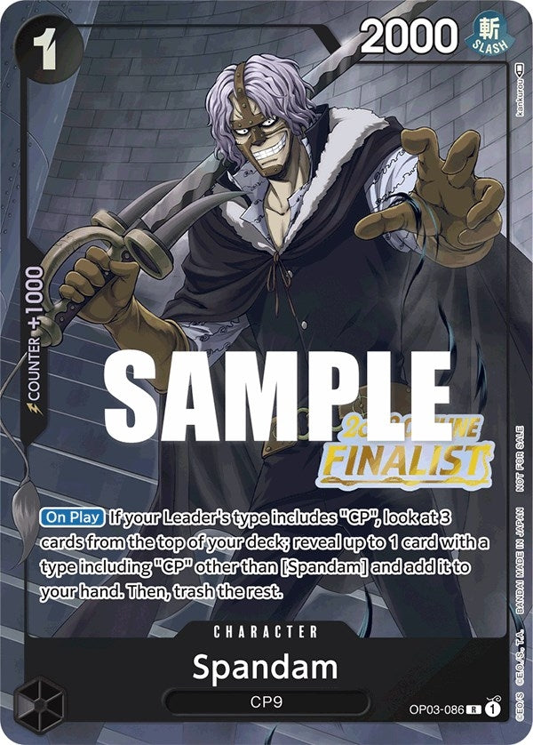 Image for Spandam (Offline Regional 2023) [Finalist] (OP03-086) - One Piece Card Game