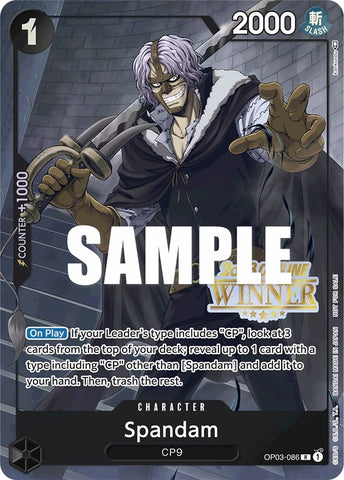 Image for Spandam (Offline Regional 2023) [Winner] (OP03-086) (One Piece Promotion Cards) - One Piece Card Game