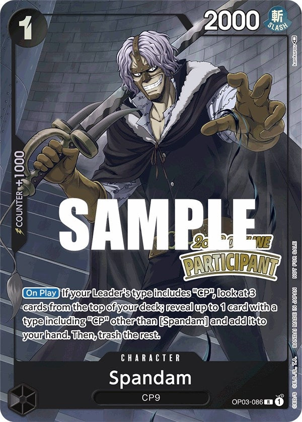 Image for Spandam (Offline Regional 2023) [Participant] (OP03-086) (One Piece Promotion Cards) - One Piece Card Game