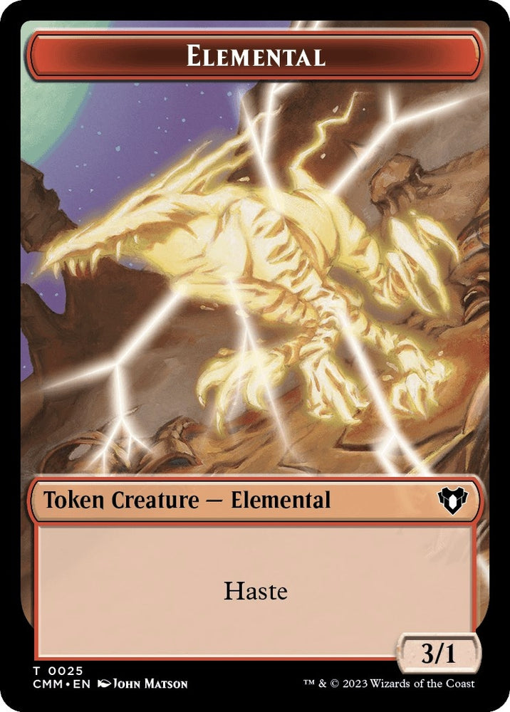 Image for Elemental (0025) // Saproling Double-Sided Token (25 // 35) [Commander Masters]