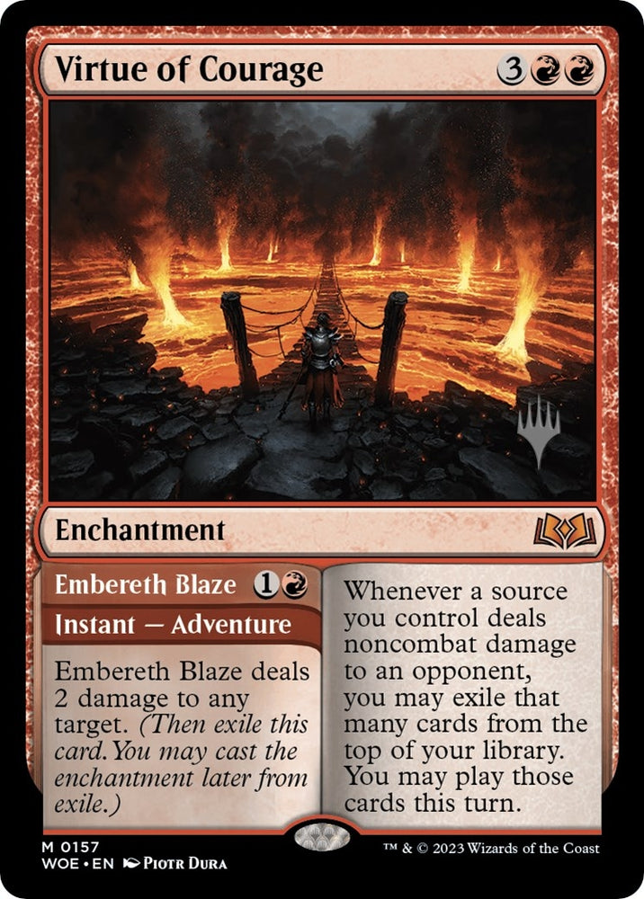 Image for Virtue of Courage (157) [Promo Pack: Wilds of Eldraine]