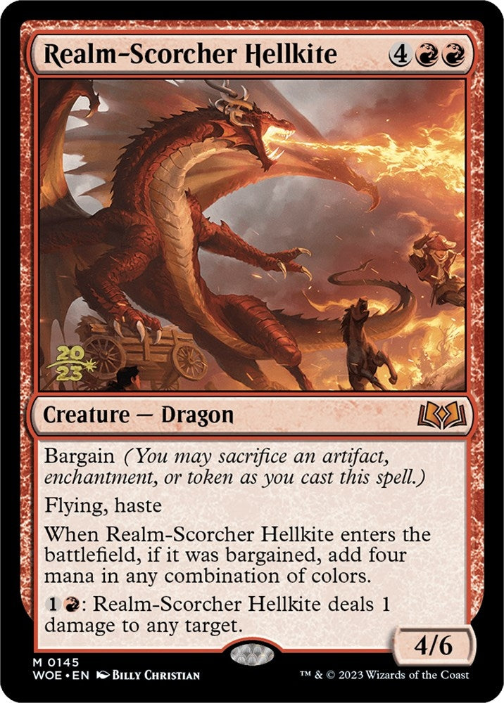 Image for Realm-Scorcher Hellkite (145) [Prerelease Cards]
