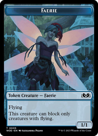 Image for Faerie // Food (0012) Double-Sided Token (5 // 12) [Wilds of Eldraine]
